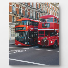 レッドダブルデッカーバス フォトプラーク