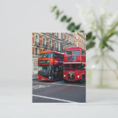 レッドダブルデッカーバス ポストカード (スタンド正面)