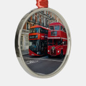 レッドダブルデッカーバス メタルオーナメント (右)