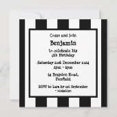 レッドダブルデッカーロンドンバス誕生日招待状 招待状 (裏面)