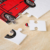 レッドダブルデッカー結婚ロンドンバス案 ジグソーパズル (側面)