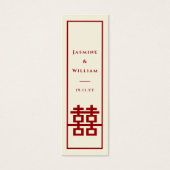 レッドダブルハピネス中国のズ結婚DIYギフトラベル (正面)