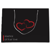 レッドダブルハートラージ抱き枕 ラージペーパーバッグ (正面)