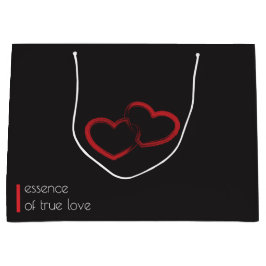 レッドダブルハートラージ抱き枕 ラージペーパーバッグ