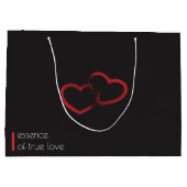 レッドダブルハートラージ抱き枕 ラージペーパーバッグ (裏面)