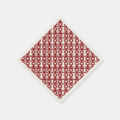 レッドダブル中国のハピネス結婚ズペーパーナプキン スタンダードカクテルナプキン (角)