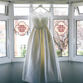 レッドダブル西中国の花結婚ズ ウィンドウサイン