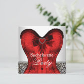 レッドダマスクコルセットヒョウバチェロレッテ 招待状 (スタンド正面)