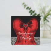 レッドダマスクコルセットヒョウバチェロレッテ 招待状 (スタンド正面)