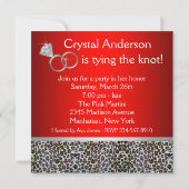 レッドダマスクコルセットヒョウバチェロレッテ 招待状 (裏面)