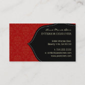 レッドダマスク名刺 名刺 (裏面)