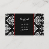 レッドダマスク美しい名刺 名刺 (裏面)