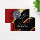 レッドダマスク金ゴールド結婚式の引き出物感謝していユーラベル (デスク)