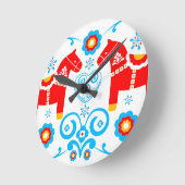 レッドダラウズ ラウンド壁時計 (傾斜)