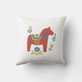 レッドダラホーススウェーデンフォークアート クッション (裏面)