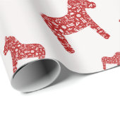 レッドダラホースラッピング紙 ラッピングペーパー (ロールコーナー)