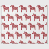 レッドダラホースラッピング紙 ラッピングペーパー (フラット)