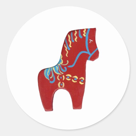 レッドダラホース# 6ステッカー ラウンドシール (正面)