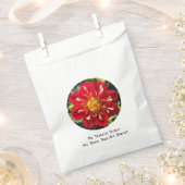 レッドダリアとビーペア – ホワイトフェイバーバッグ フェイバーバッグ (クリップ留めされた状態)