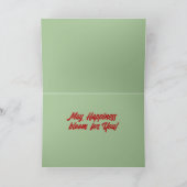 レッドダリアアンド（昆虫）マルハナバチフローラ誕生日 カード (内部)