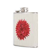 レッドダリアウォーターカラーイラストレーション フラスク (左)