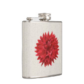 レッドダリアウォーターカラーイラストレーション フラスク (右)