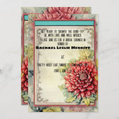 レッドダリアエフエマラブライダルシャワー 招待状 (正面/裏面)