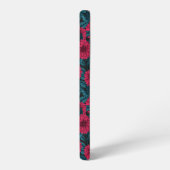 レッドダリアガーデン/ブルー離れの SAMSUNG GALAXYケース (左側面)