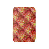 レッドダリアフラワー自然模様 バスマット (正面縦)