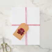 レッドダリアフラワー ギフトタグ (より糸付き)