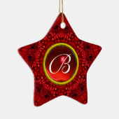 レッドダリアルビーモノグラムスター セラミックオーナメント (右)