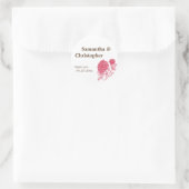 レッドダリア花結婚式の引き出物ラベルシールラベル ラウンドシール (バッグ)