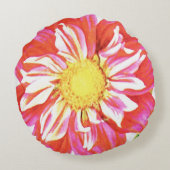 レッドダリア、デジタルアート ラウンドクッション (裏面)