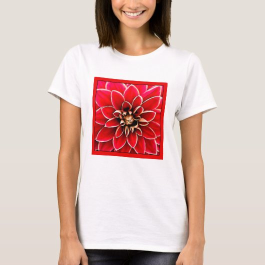 レッドダリア、デジタルアート Tシャツ (正面)