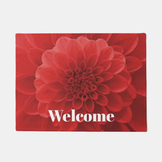 レッドダリア ドアマット (正面)