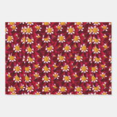 レッドダリア ラッピングペーパーシート (正面)