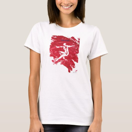 レッドダンサーモノプリンシャツ Tシャツ (正面)