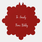 レッドダンサー オーナメントカード (裏面)