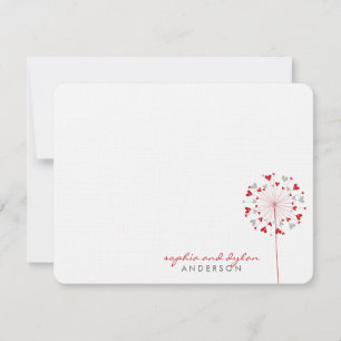 レッドダンデオンズラブ結婚ハートズサンキューカード サンキューカード