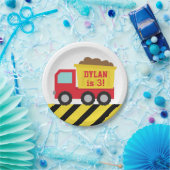 レッドダンプトラック建築ボーイズバースデーパーティー ペーパープレート (パーティー)