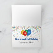 レッドダンプトラック誕生日少年の名前&年齢カード カード (内部)