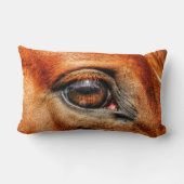 レッドダンマーレホースの目のウマ科の写真 ランバークッション (裏面)