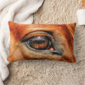 レッドダンマーレホースの目のウマ科の写真 ランバークッション (ブランケット)