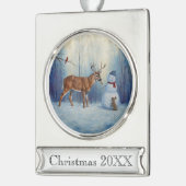 レッドダン栗ソレルウェスタンクォーターホースシルブ シルバープレートバナーオーナメント (左)