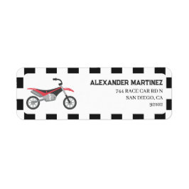 レッドダートバイクの差出人住所 ラベル