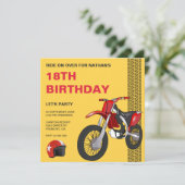 レッドダートバイクモトクロス誕生日パーティー 招待状 (スタンド正面)