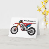 レッドダートバイク カード (黄色い花)