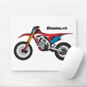 レッドダートバイク マウスパッド (マウス)
