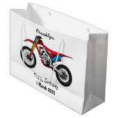 レッドダートバイク ラージペーパーバッグ (正面アングル)