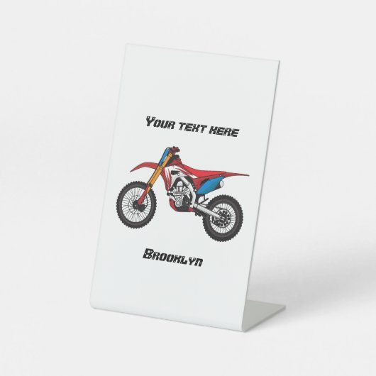 レッドダートバイク 台座サイン (正面)